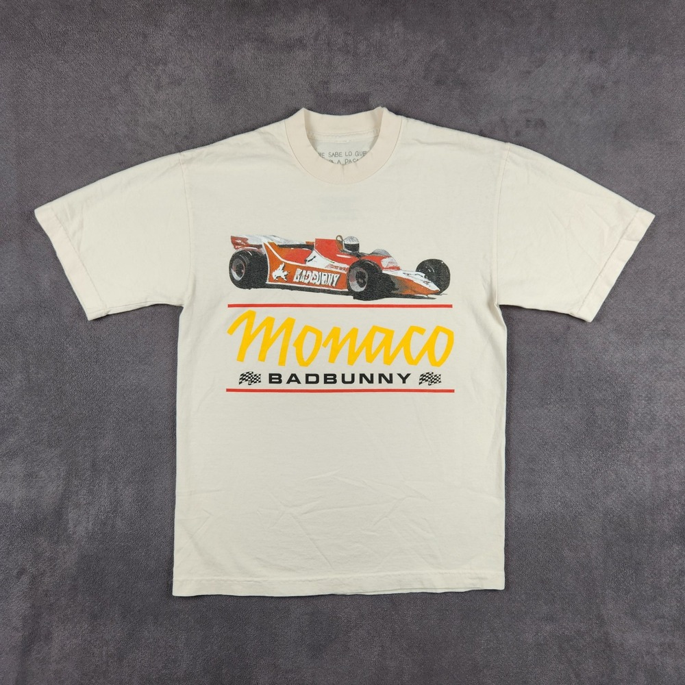 Bad Bunny Monaco F1 Race Car Most Wanted Concert Tour Dates T Shirt Mens Small